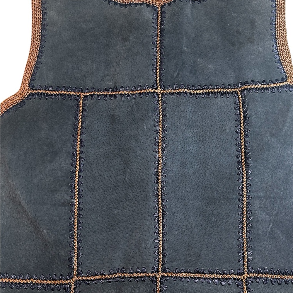 Suede Essentials Boho Patchwork Suede & Crochet F… - image 11